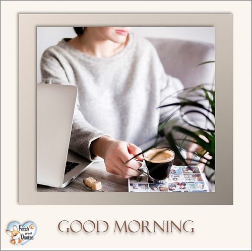 simple design good morning photo, coffee good morning photo