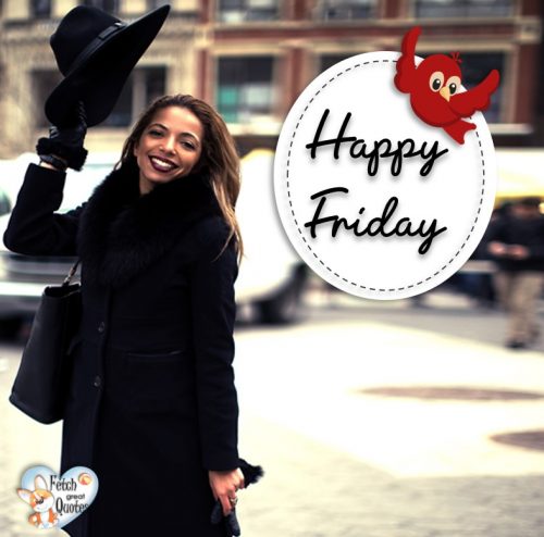 Black woman Happy Friday photo