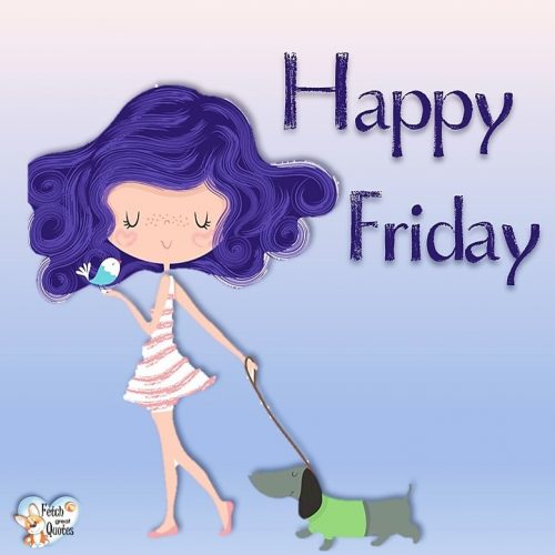 Purple Happy Friday girl photo