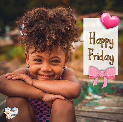 little black girl Happy Friday photo